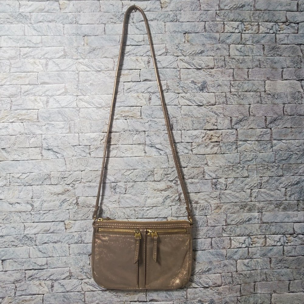 FOSSIL Metallic Leather Crossbody
